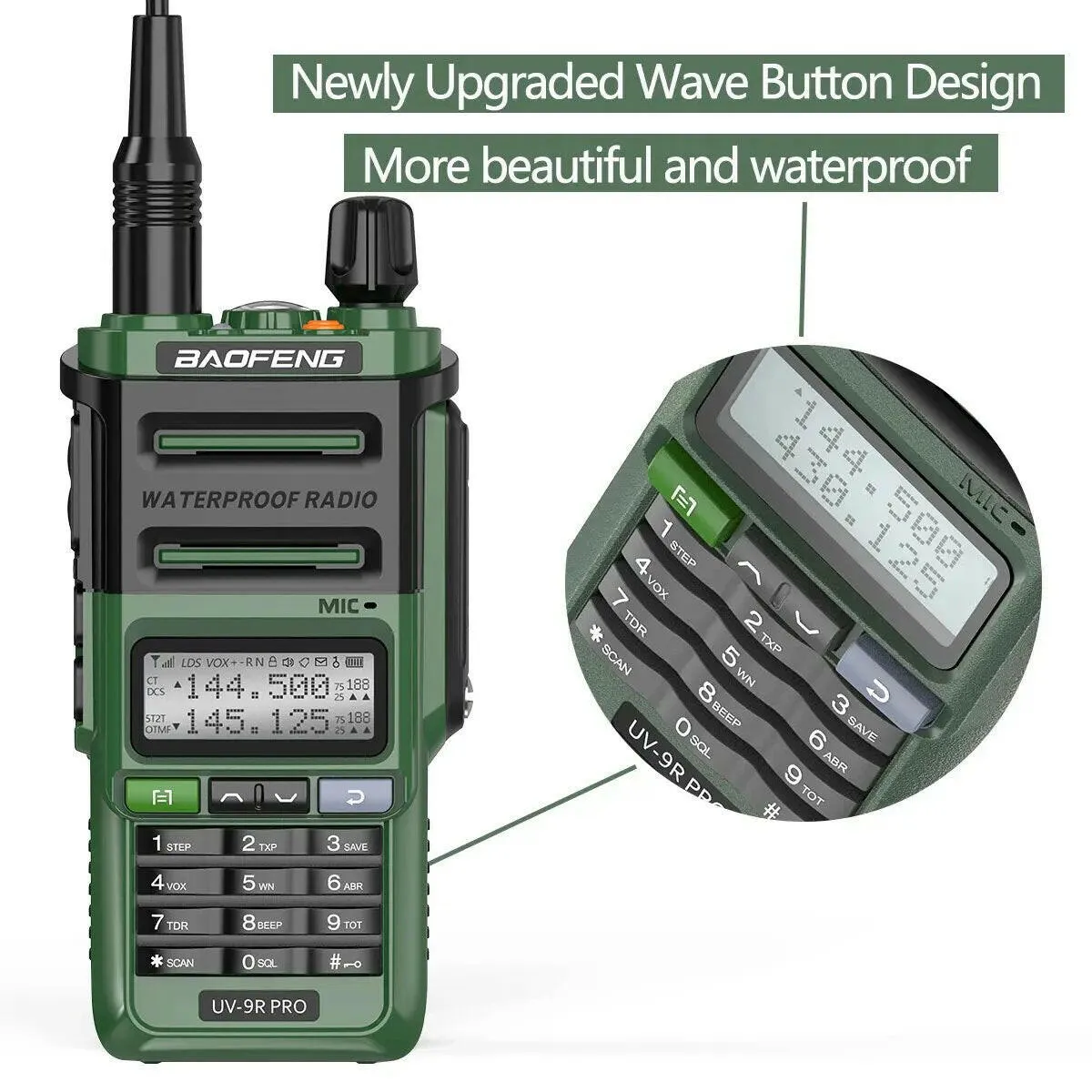 Baofeng UV-9R Pro IP68 Waterproof  Walkie Talkie Dual Band 16KM S22 Radio VHF UHF CB Ham Radio UV-9R Plus Portable Two Way Radio