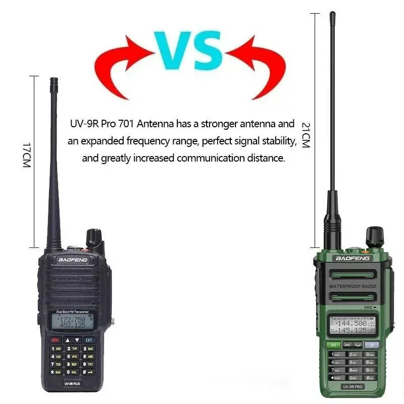 Baofeng UV-9R Pro IP68 Waterproof  Walkie Talkie Dual Band 16KM S22 Radio VHF UHF CB Ham Radio UV-9R Plus Portable Two Way Radio