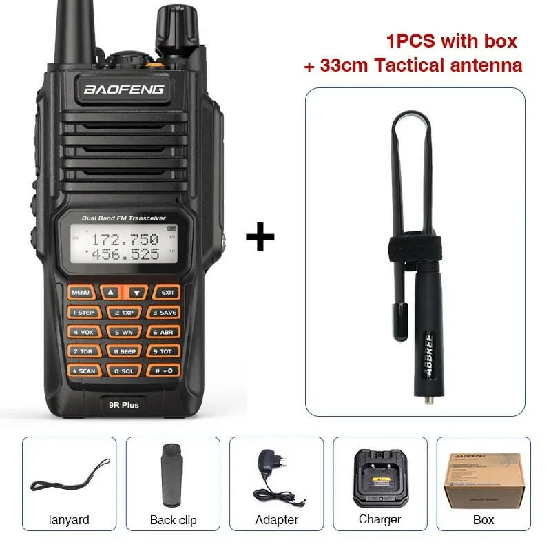 Baofeng UV-9R Pro IP68 Waterproof  Walkie Talkie Dual Band 16KM S22 Radio VHF UHF CB Ham Radio UV-9R Plus Portable Two Way Radio