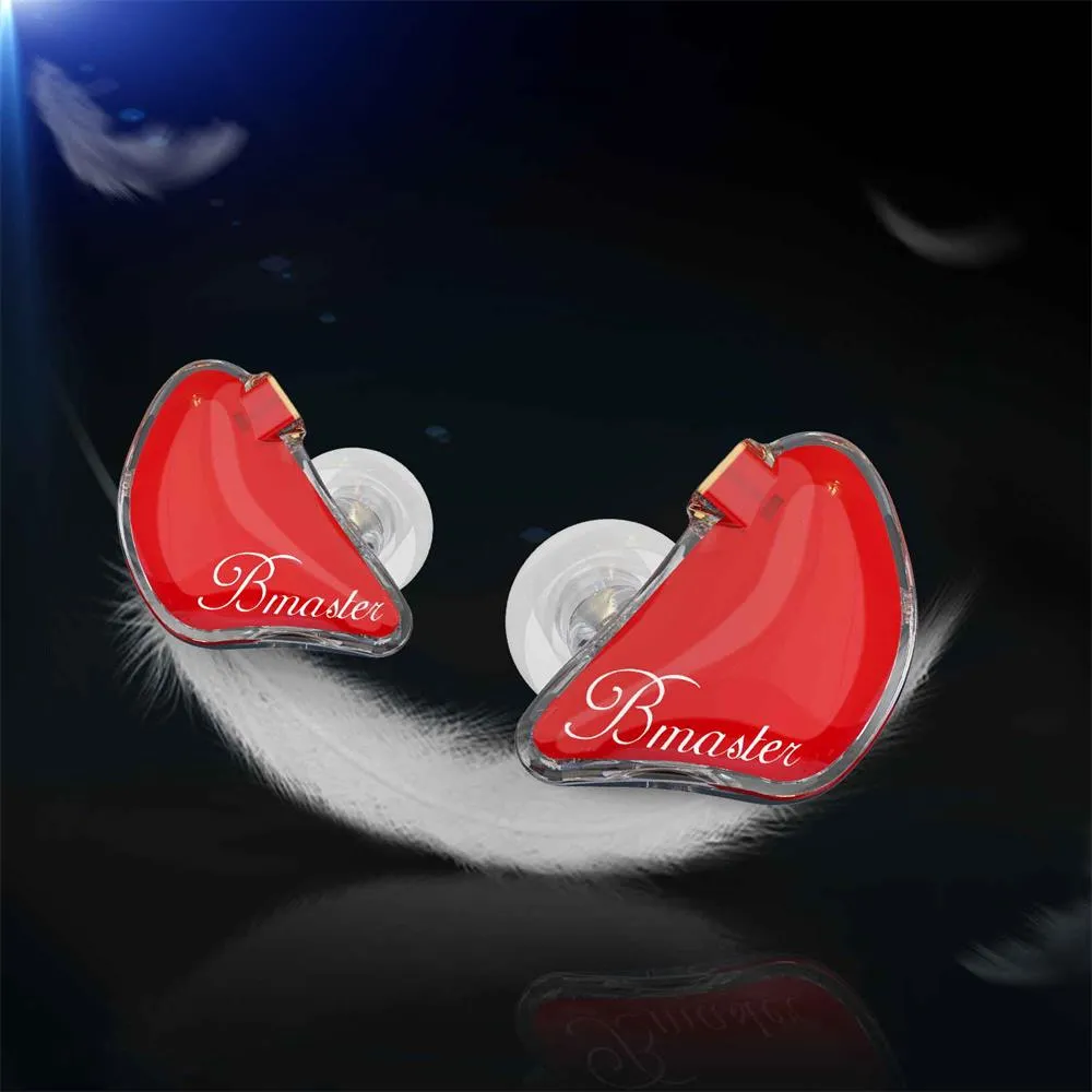 BASN Bmaster Triple Drivers In Ear Monitor Headphones (Red)