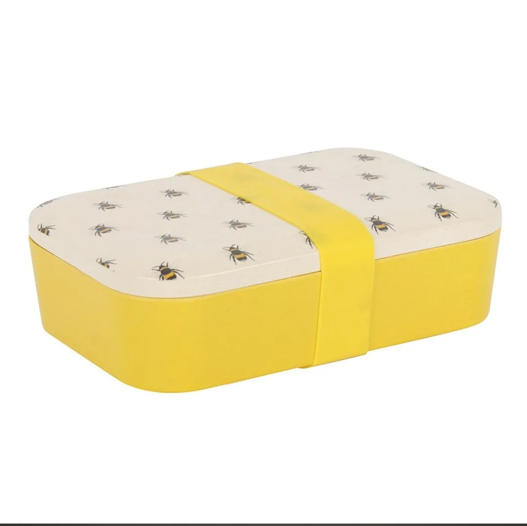 Bee Print Bamboo Lunch Box