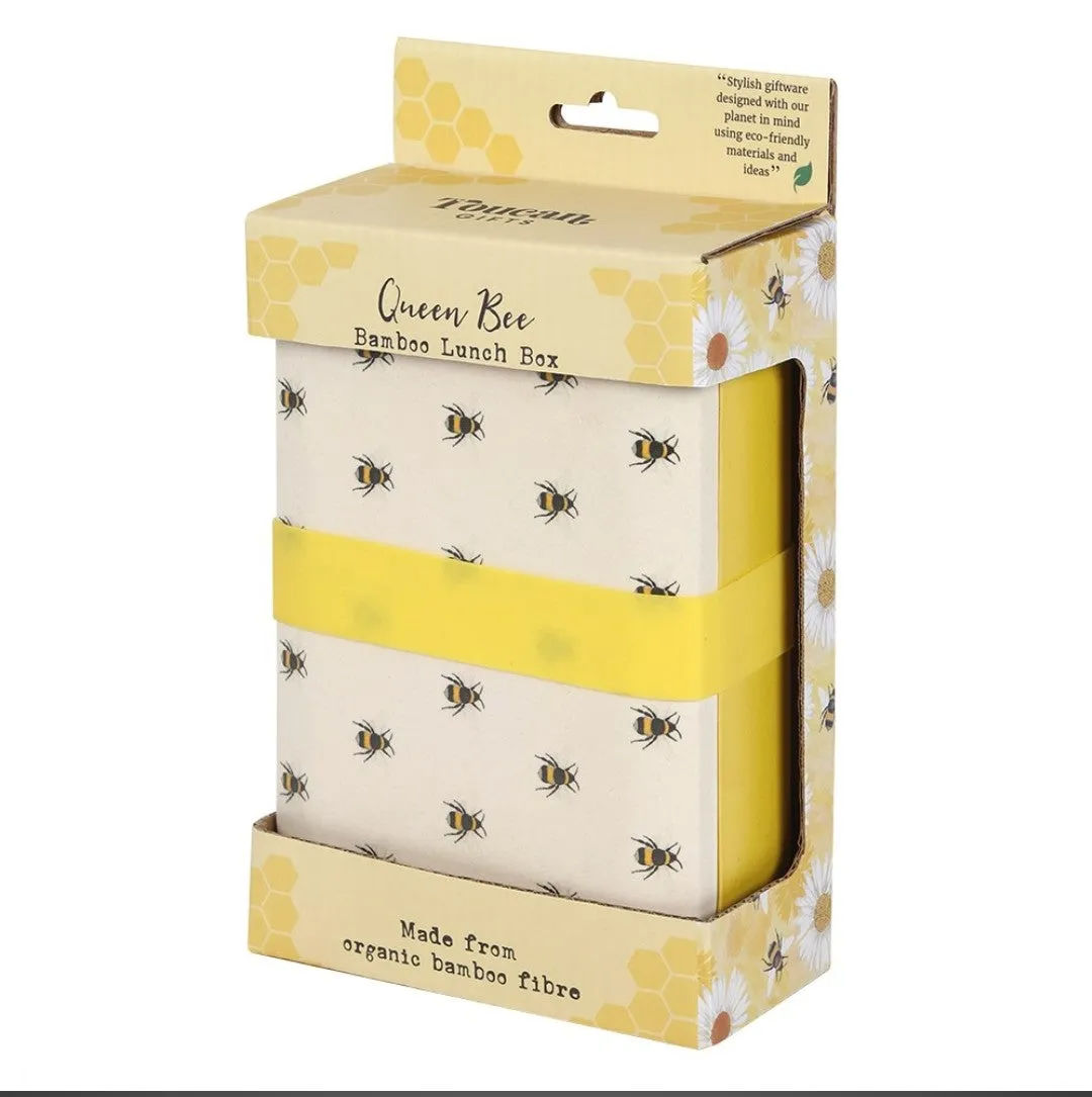 Bee Print Bamboo Lunch Box