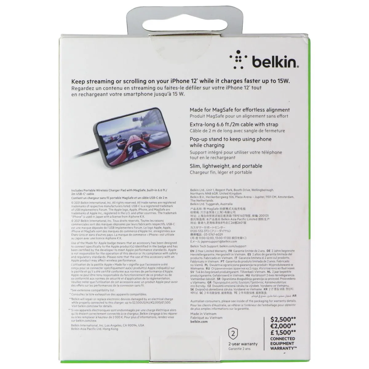 Belkin (15W) Boost Charge Pro Portable Wireless Charger Pad with MagSafe - Black