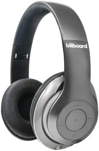 Billboard Over-Ear Bluetooth Foldable Headphones with Microphone (Silver) BB485