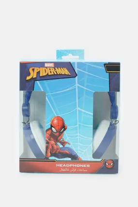 Blue Spiderman Print Head Phone