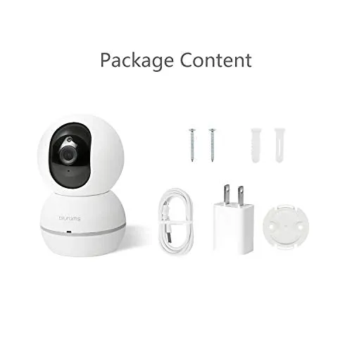 blurams 1080p Dome Security Camera PTZ Surveillance System with Motion/Sound Detection, Smart AI Alerts, Privacy Mode, Night Vision, Two-Way Audio Cloud/Local Storage Available Works with Alexa