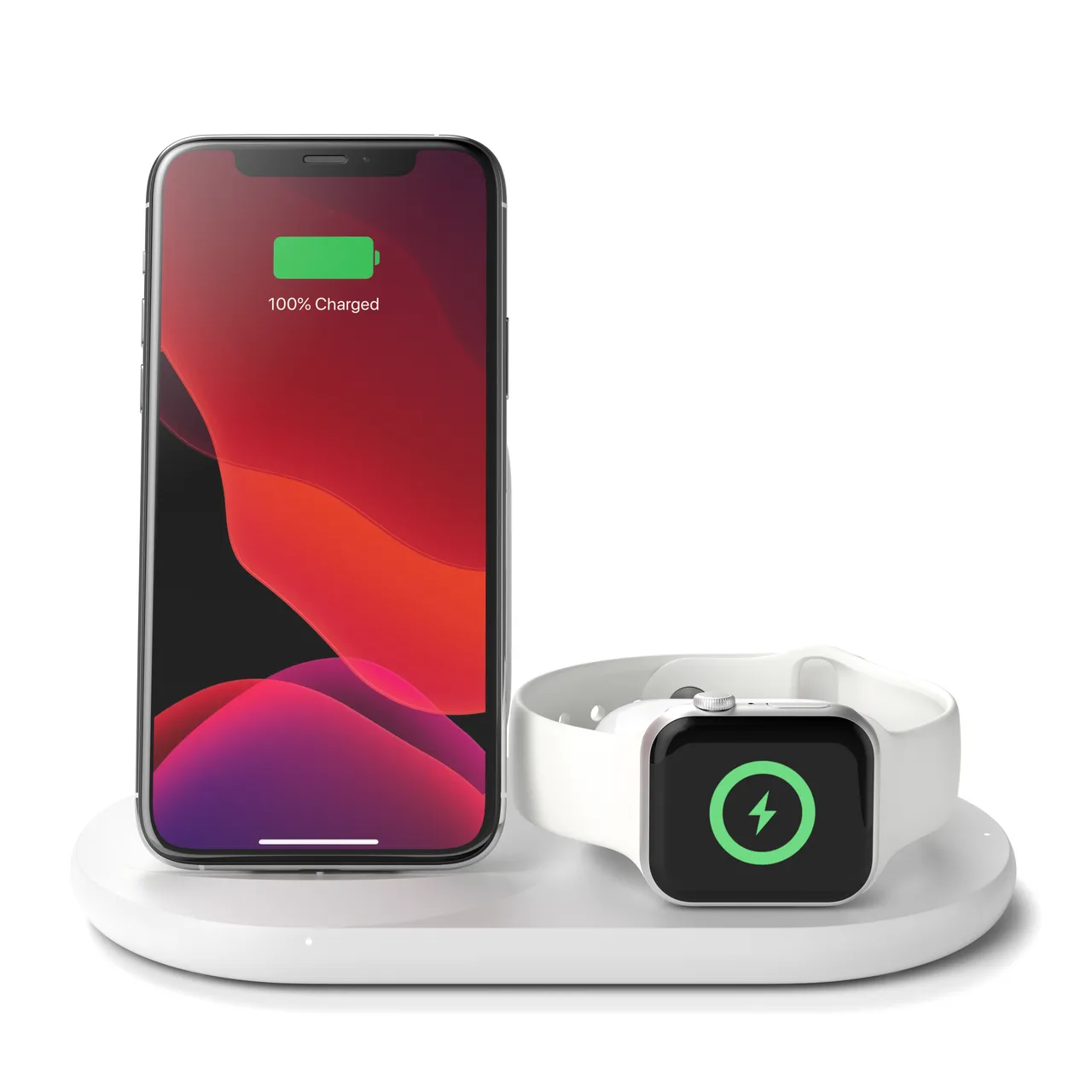 BoostCharge 3-in-1 Wireless Charger for Apple Devices — White