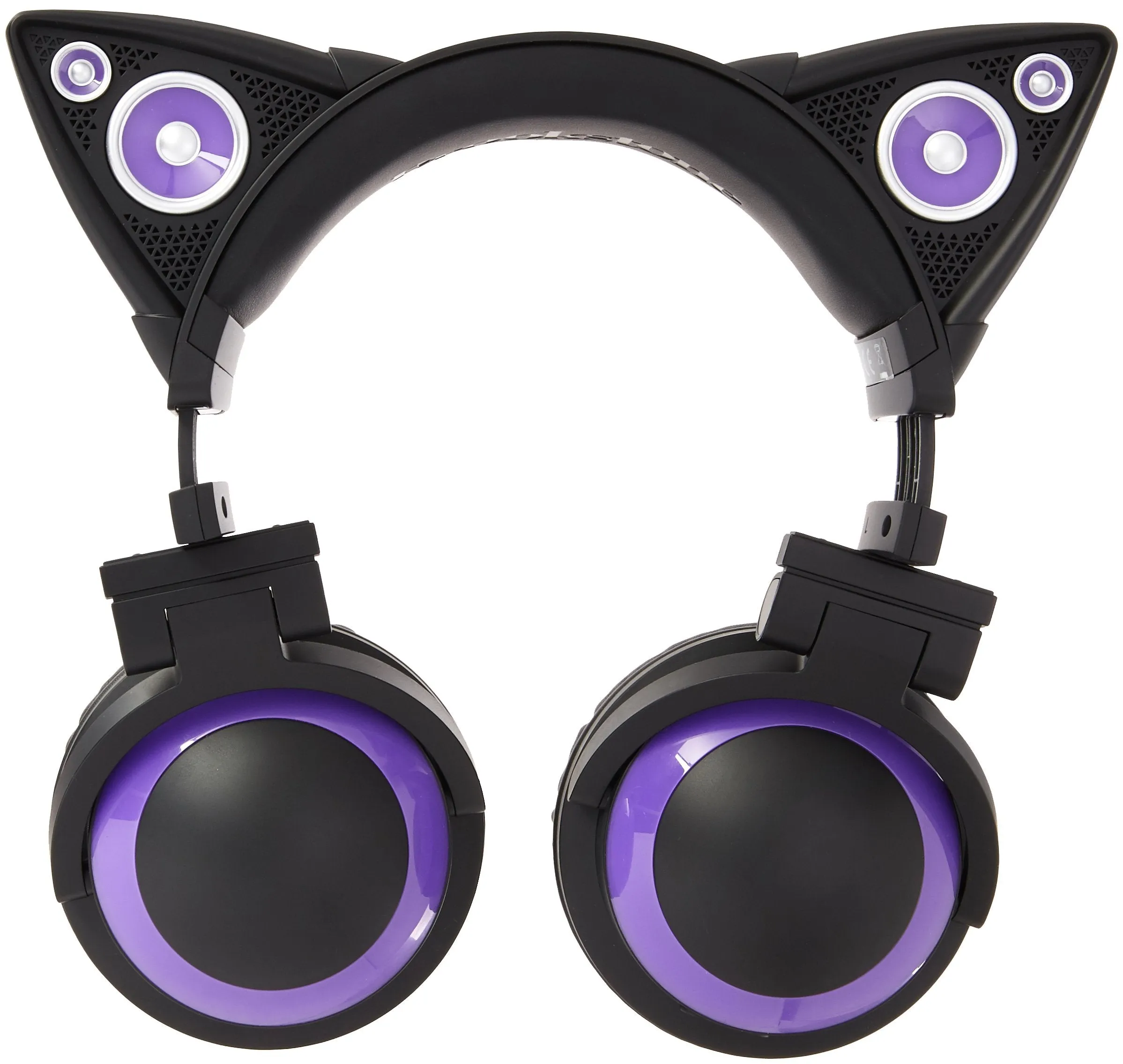 Brookstone Wired Purple Cat Ear Headphones with External