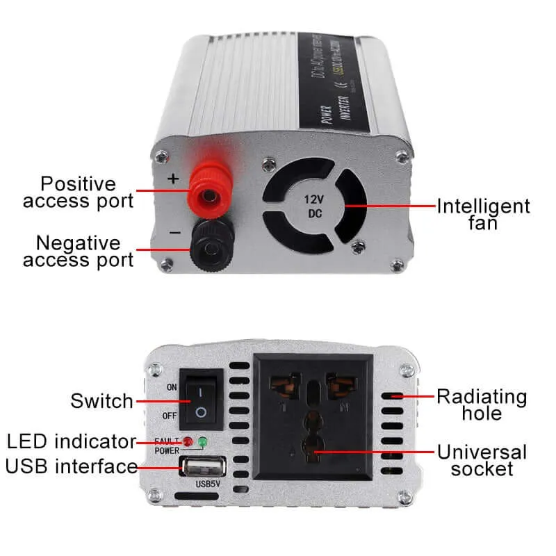 Car inverter 12V to 220V 500W