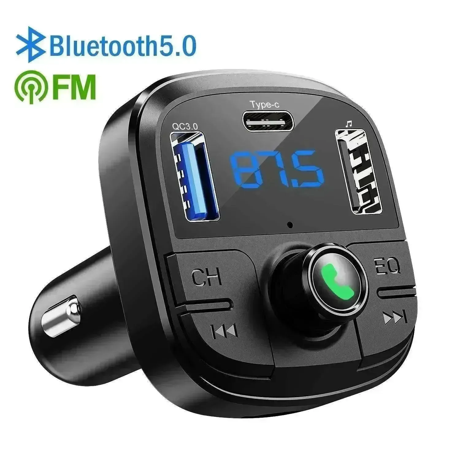 Car Mp3 Bluetooth Player Double USB Charger