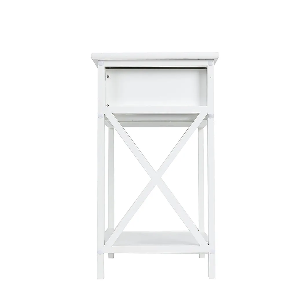 Caraquet Wooden Bedside Tables - White