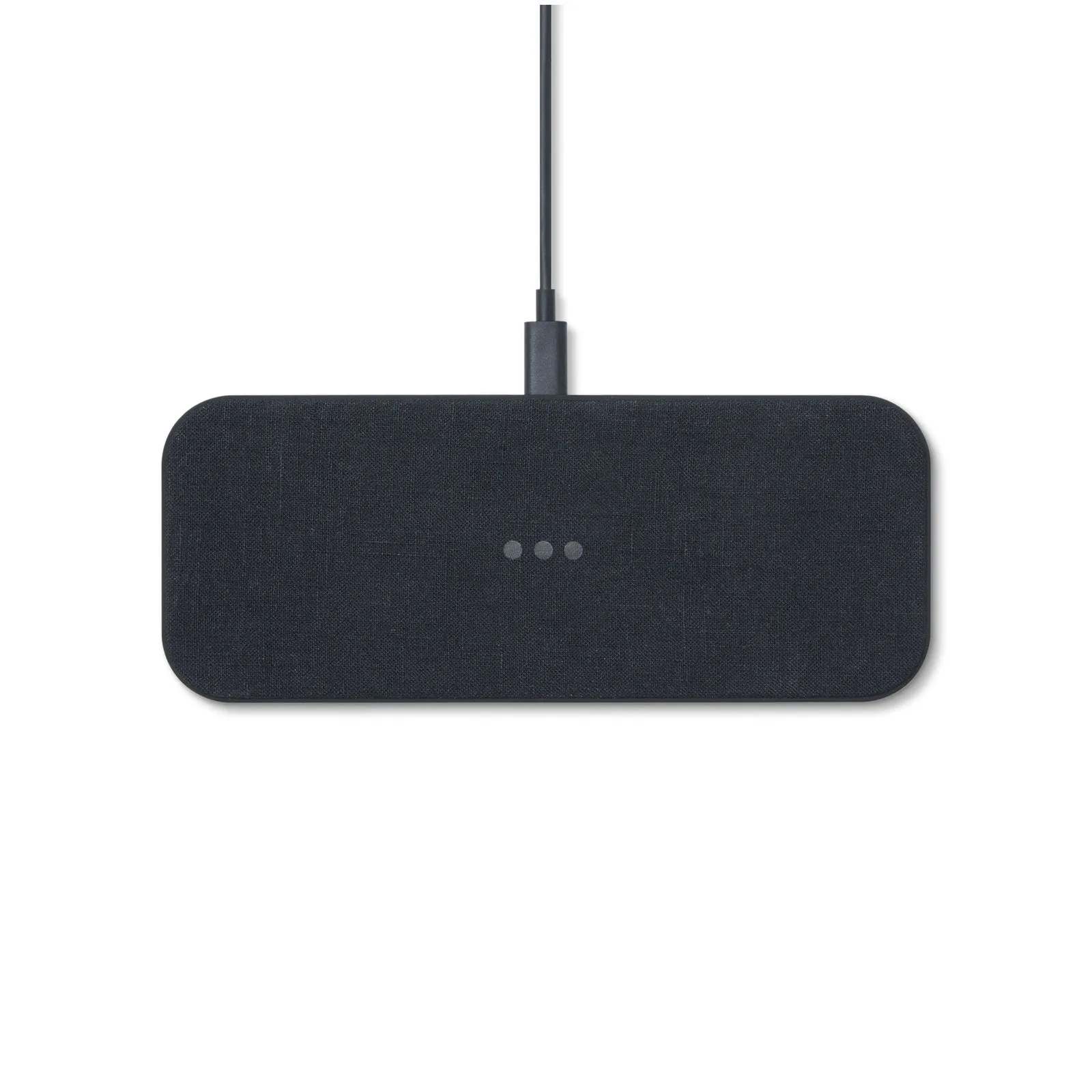 CATCH:2 Essentials Linen Wireless Charger in Charcoal