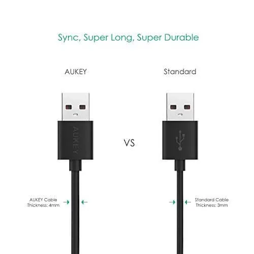 CB-D11 20AWG 3.2 meter Micro USB 2.0 Quick Charge 3.0 Cable