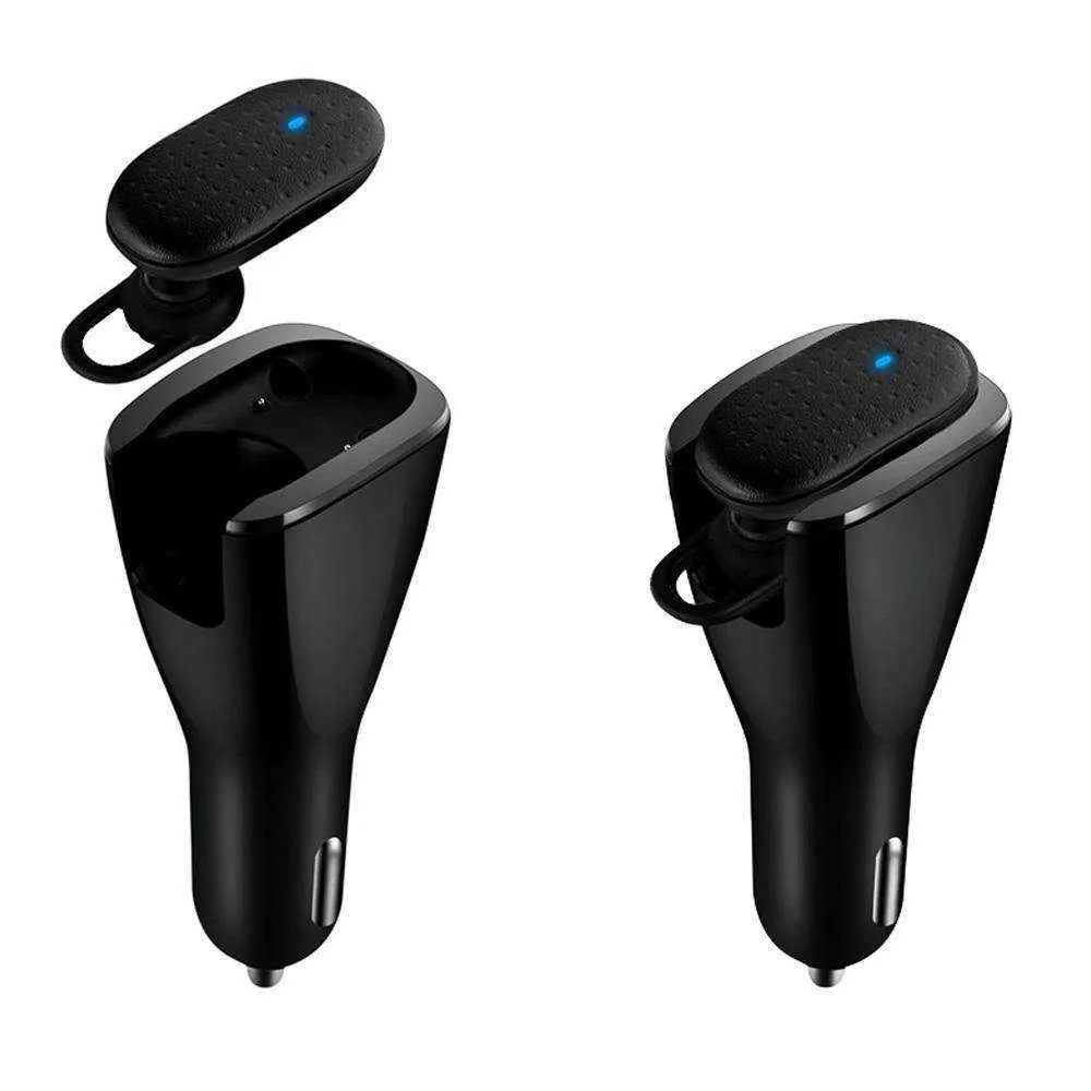 CBH-05 Bluetooth Headset with Dual USB Port Car Charger