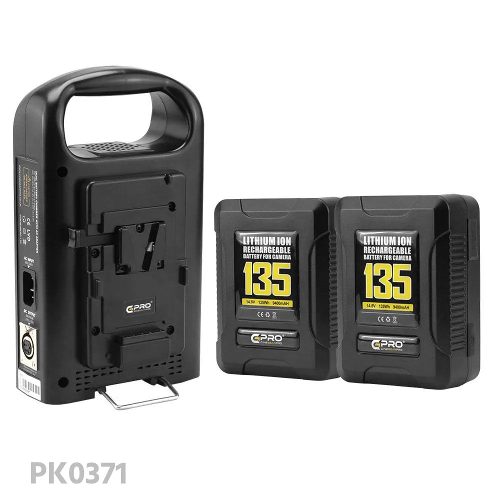 CGPRO V-lock Dual Battery Bundle Kit W/ Dual Charger