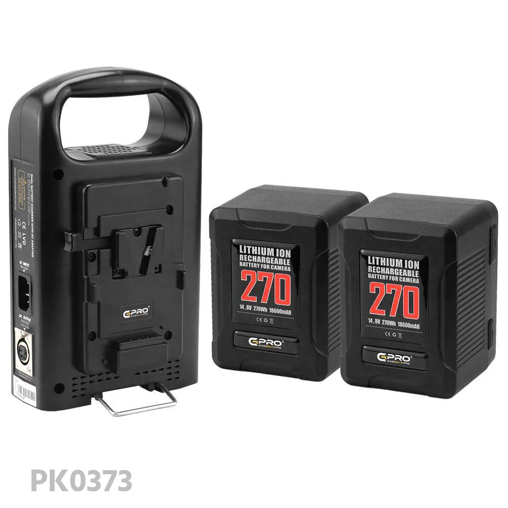 CGPRO V-lock Dual Battery Bundle Kit W/ Dual Charger