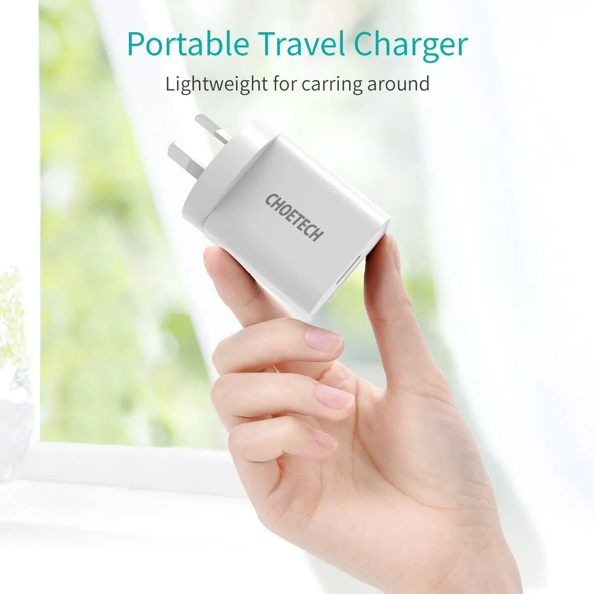 CHOETECH 18W USB Wall Charger Quick Charge QC 3.0 Power Adapter Fast Charging AU Plug White