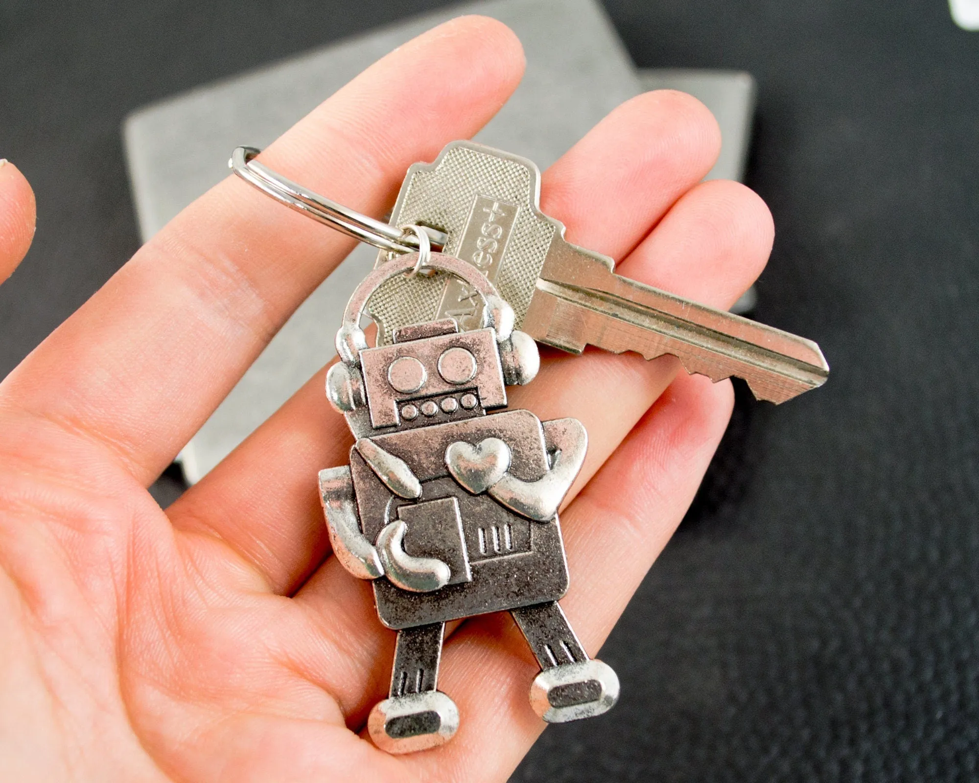 Circuit Board Robot Keychain Green, Robotics Engineer Gift, Electrical Engineer New Job Gift, Geeky Housewarming Gift