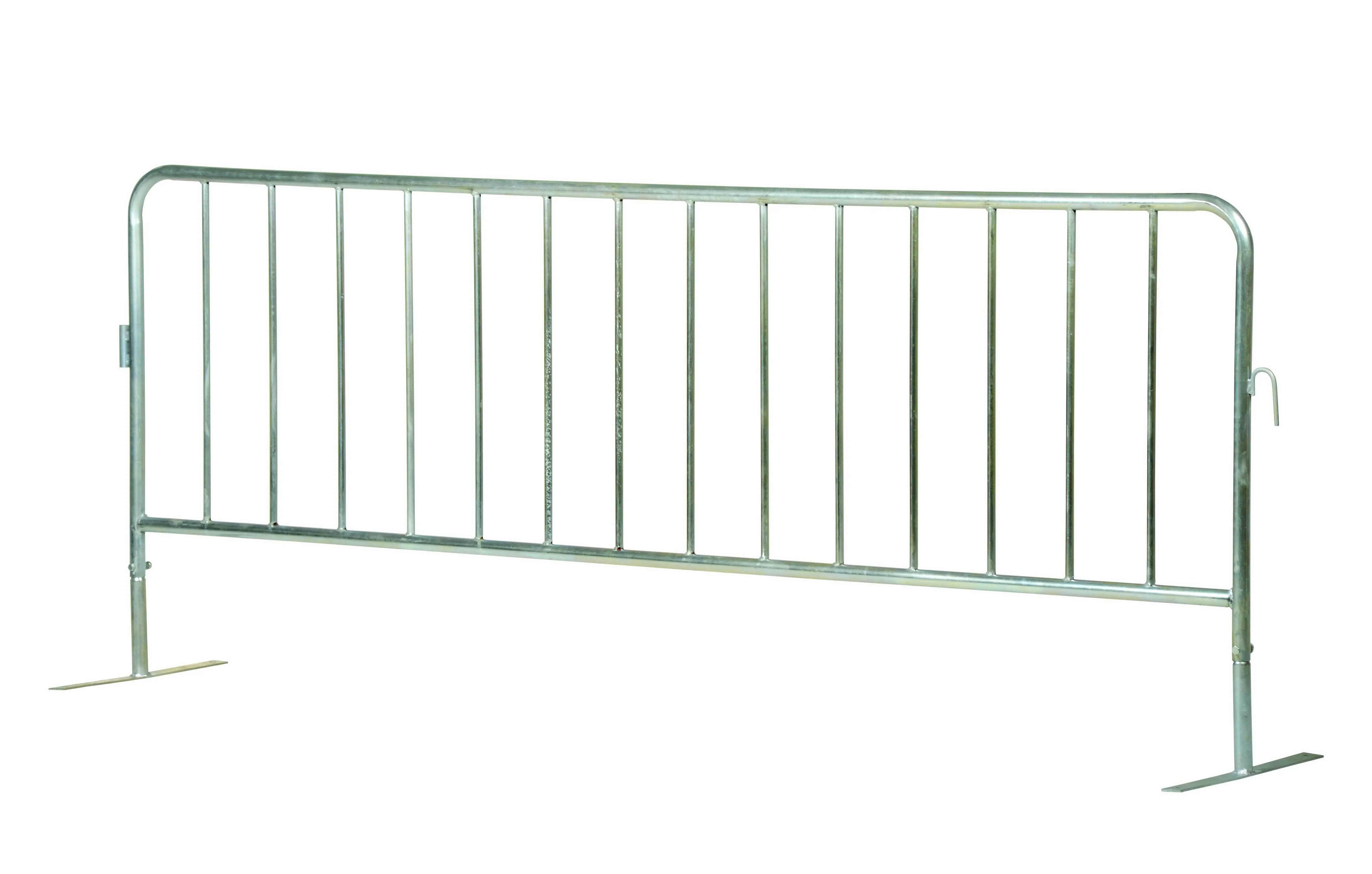 Crowd Control Interlocking Barricades - Galvanized Finish