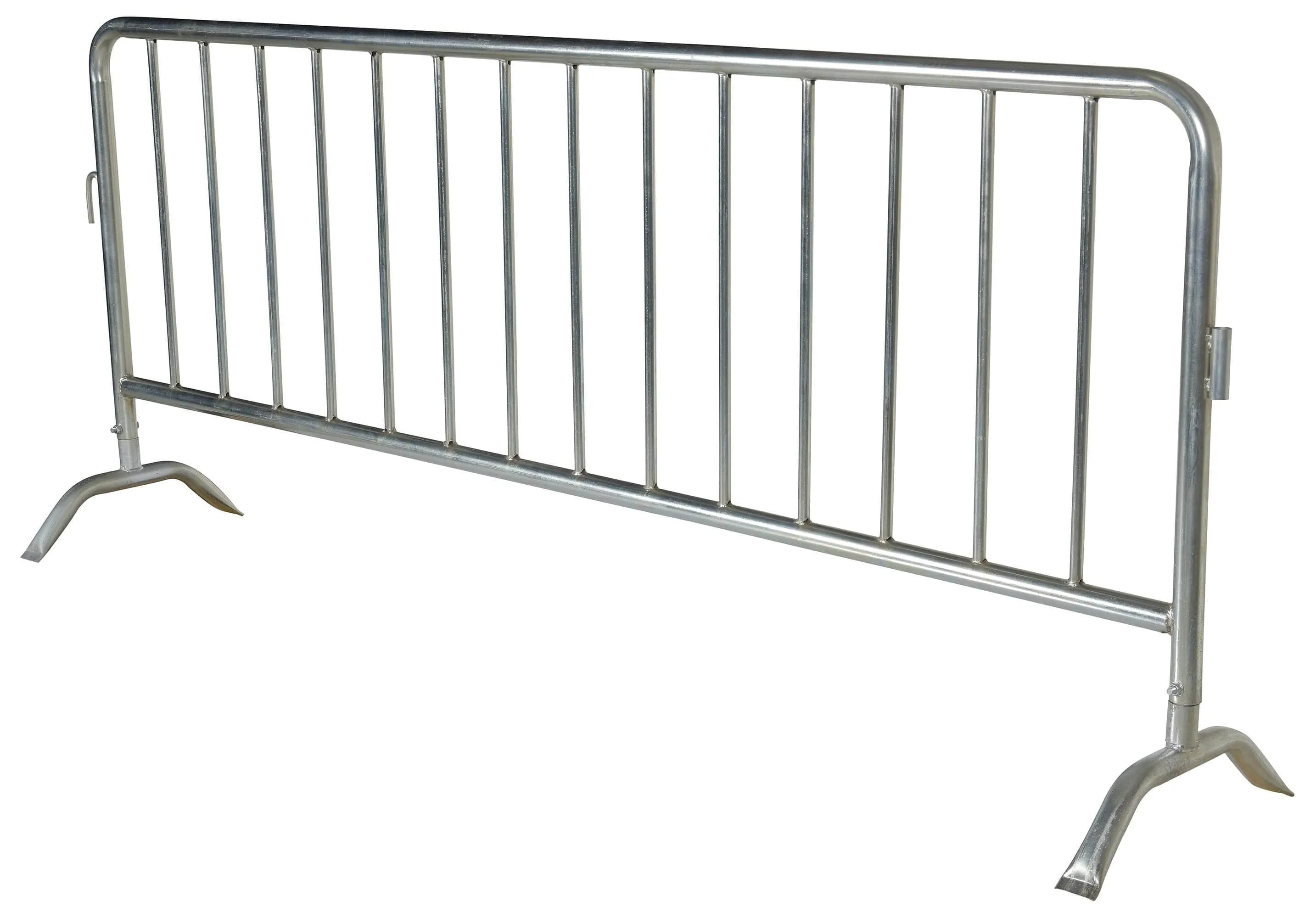 Crowd Control Interlocking Barricades - Galvanized Finish