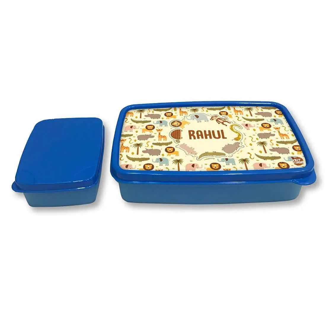 Customized Tiffin Box for Plastic Lunch Box Boys - Wild Animals