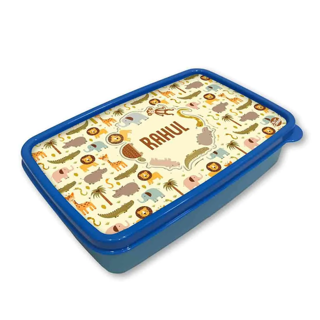 Customized Tiffin Box for Plastic Lunch Box Boys - Wild Animals