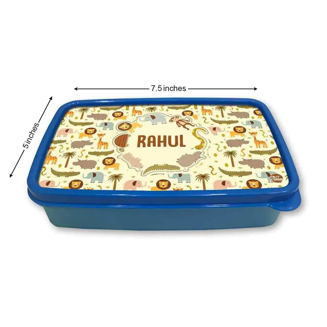 Customized Tiffin Box for Plastic Lunch Box Boys - Wild Animals