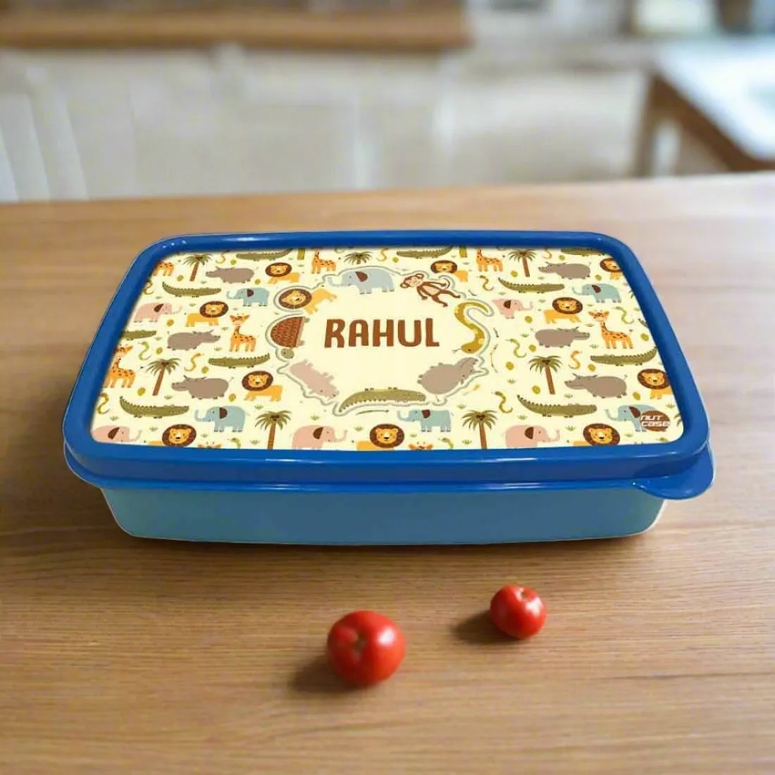 Customized Tiffin Box for Plastic Lunch Box Boys - Wild Animals