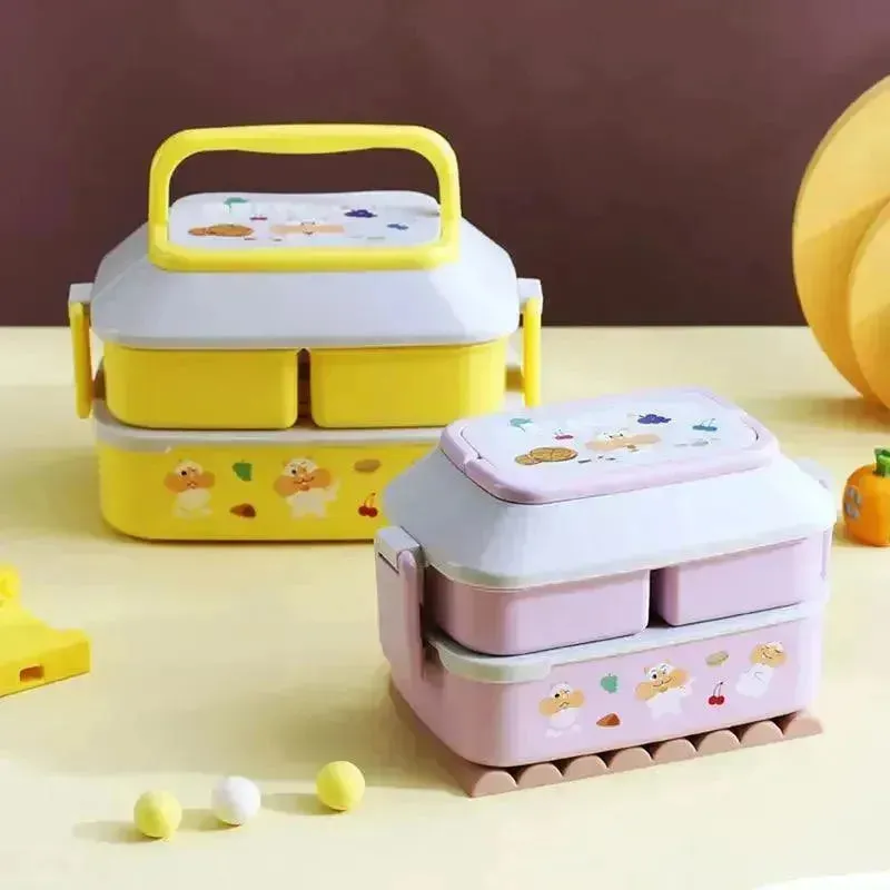 Cute Double Decker Lunch Box