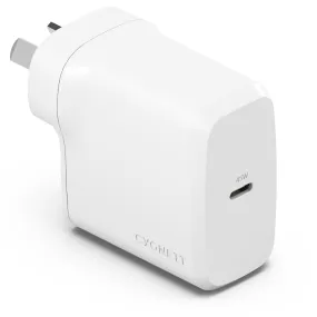 Cygnett PowerPlus 45W Single Port GaN USB-C Wall Charger (White)