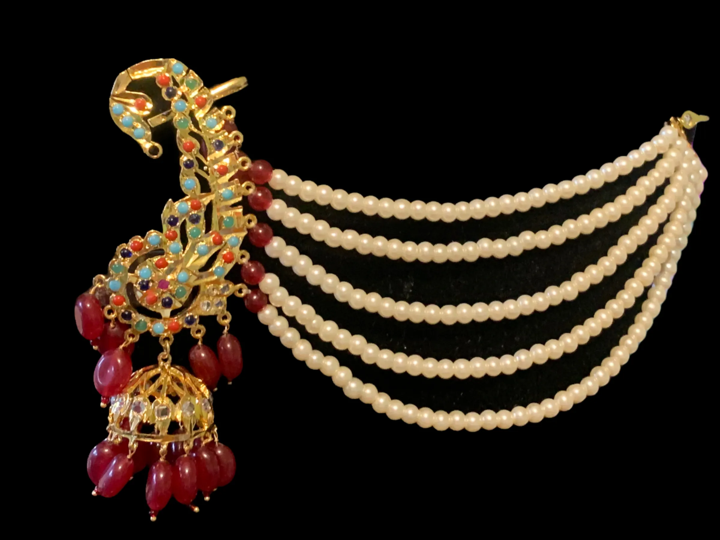 DER388 Kiran Hyderabadi Kaanphool jhumka ( SHIPS IN 4 WEEKS )