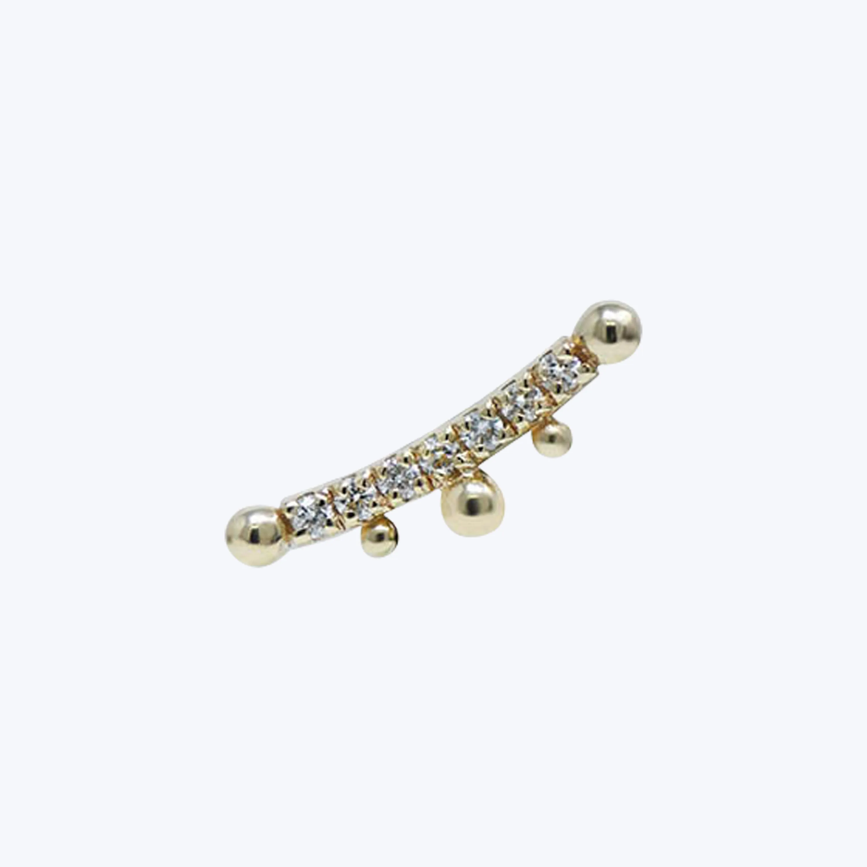 Dew Drop Pave Diamond Ear Crawler