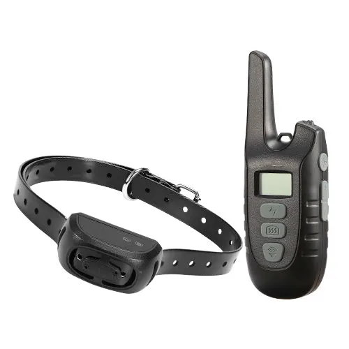 Dog Training Collar IP67 Waterproof Rechargeable Dog Shock Collar w/ 1640FT Remote Range Beep Vibration Shock 3 Training Modes - Black