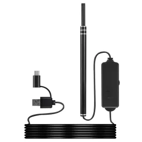 Ear Endoscope Otoscope Visual Earpick Camera IP67 Waterproof 3 in 1 Borescope LED Android, Ear Wax Removal Tool