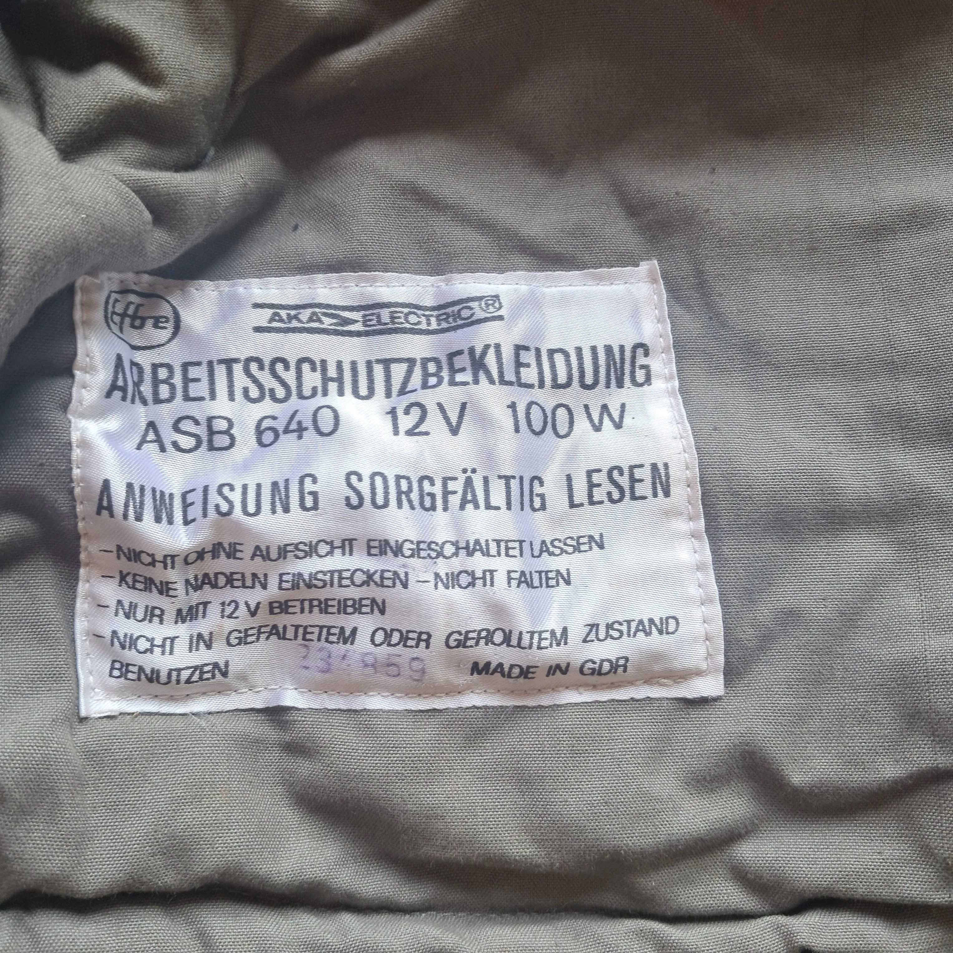 East German Commercial Electronically Heated Winter Liners