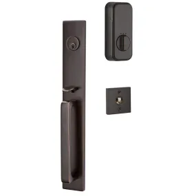 Emtek Single Cylinder Lausanne Handleset EMPowered Motorized Smart Lock Upgrade With Hercules Lever