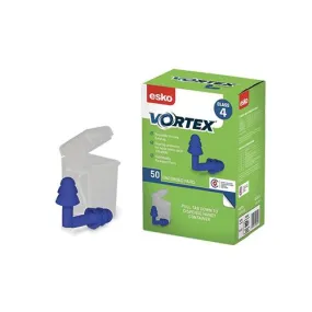 Esko | Vortex Reusable Uncorded Class 4 Earplugs  | Carton of 10 Boxes