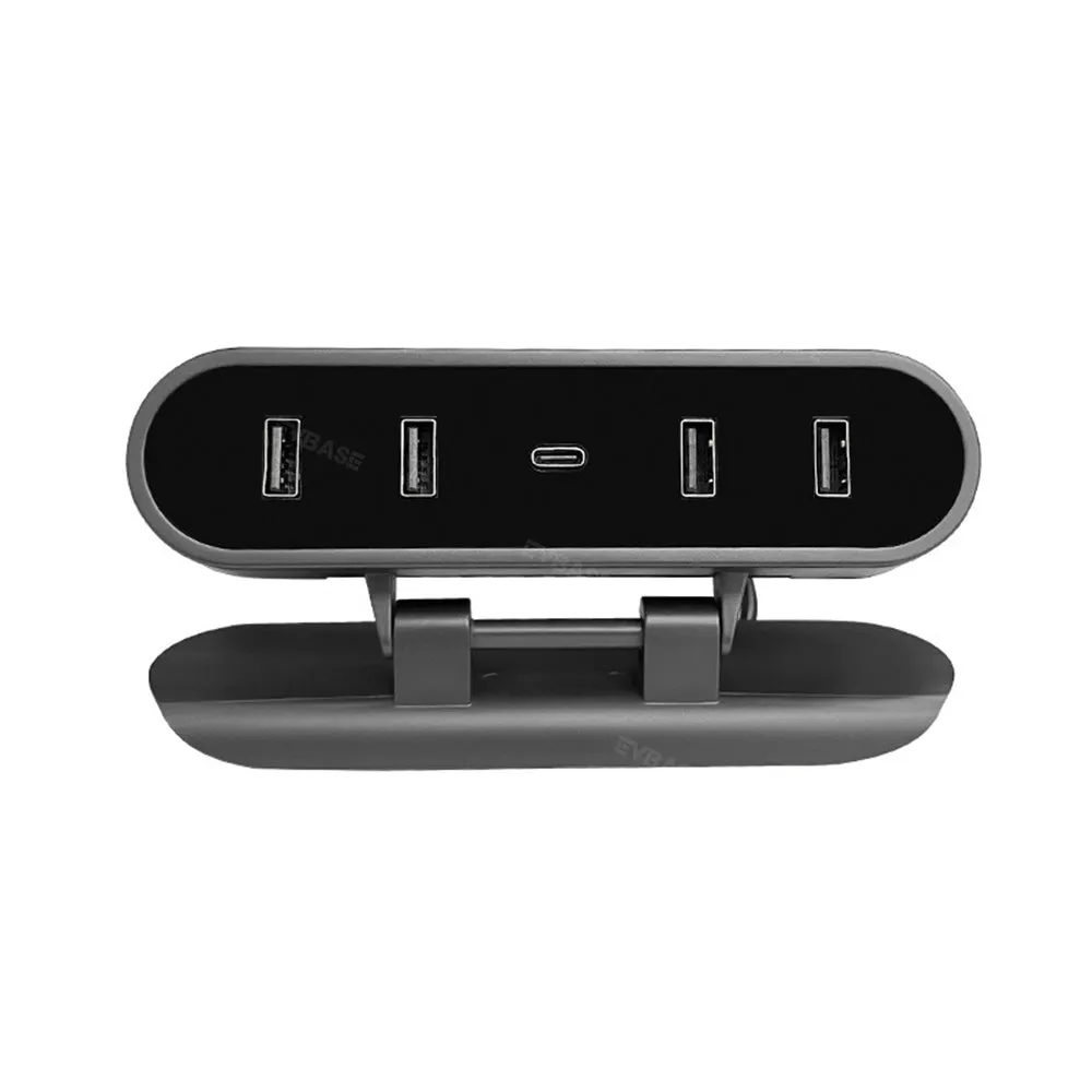 EVBASE Tesla Model 3/Y/3 Highland USB Hub Folding Docking Station Center Console Under Screen Expansion Port