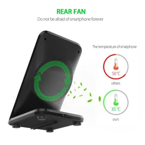 F18 Fast Wireless Charger with Air Fan Black