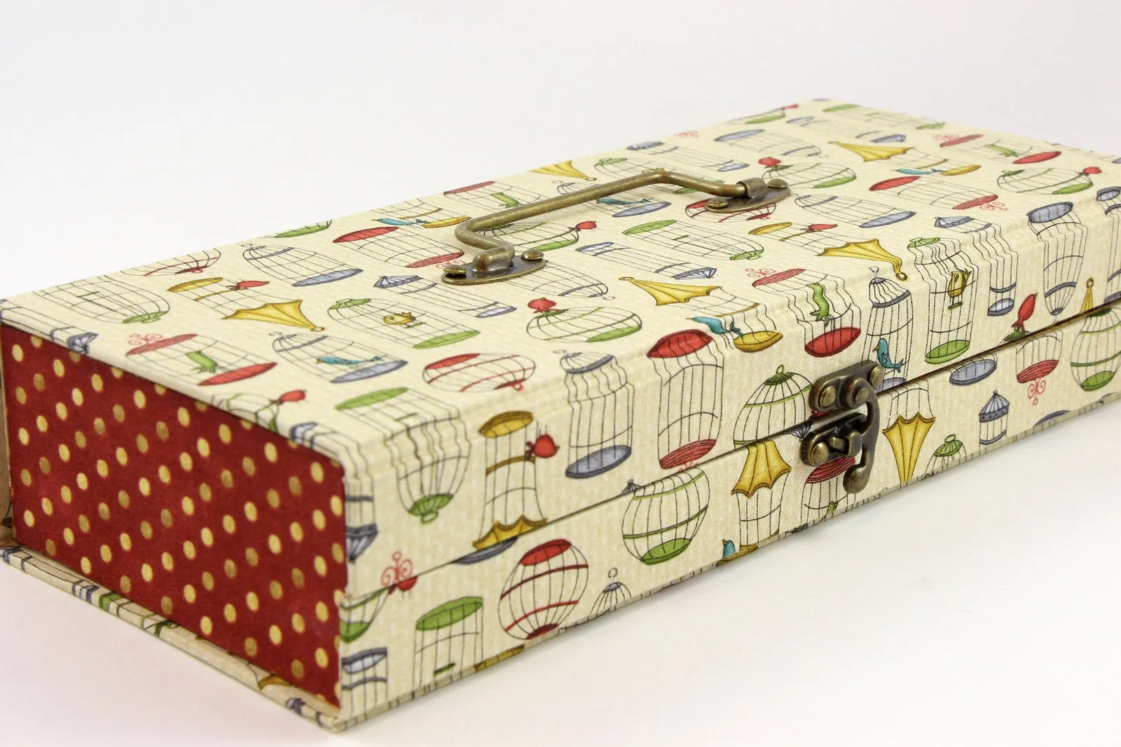 Fabric tool box DIY kit, cartonnage kit 138, online instructions included