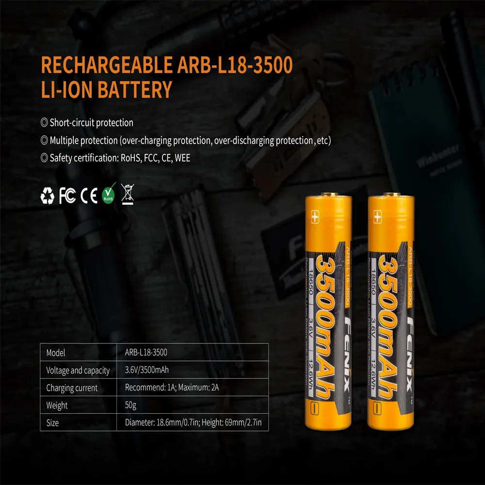 Fenix ARE-X11 Charger   ARB-L18 Battery (3500mAH)