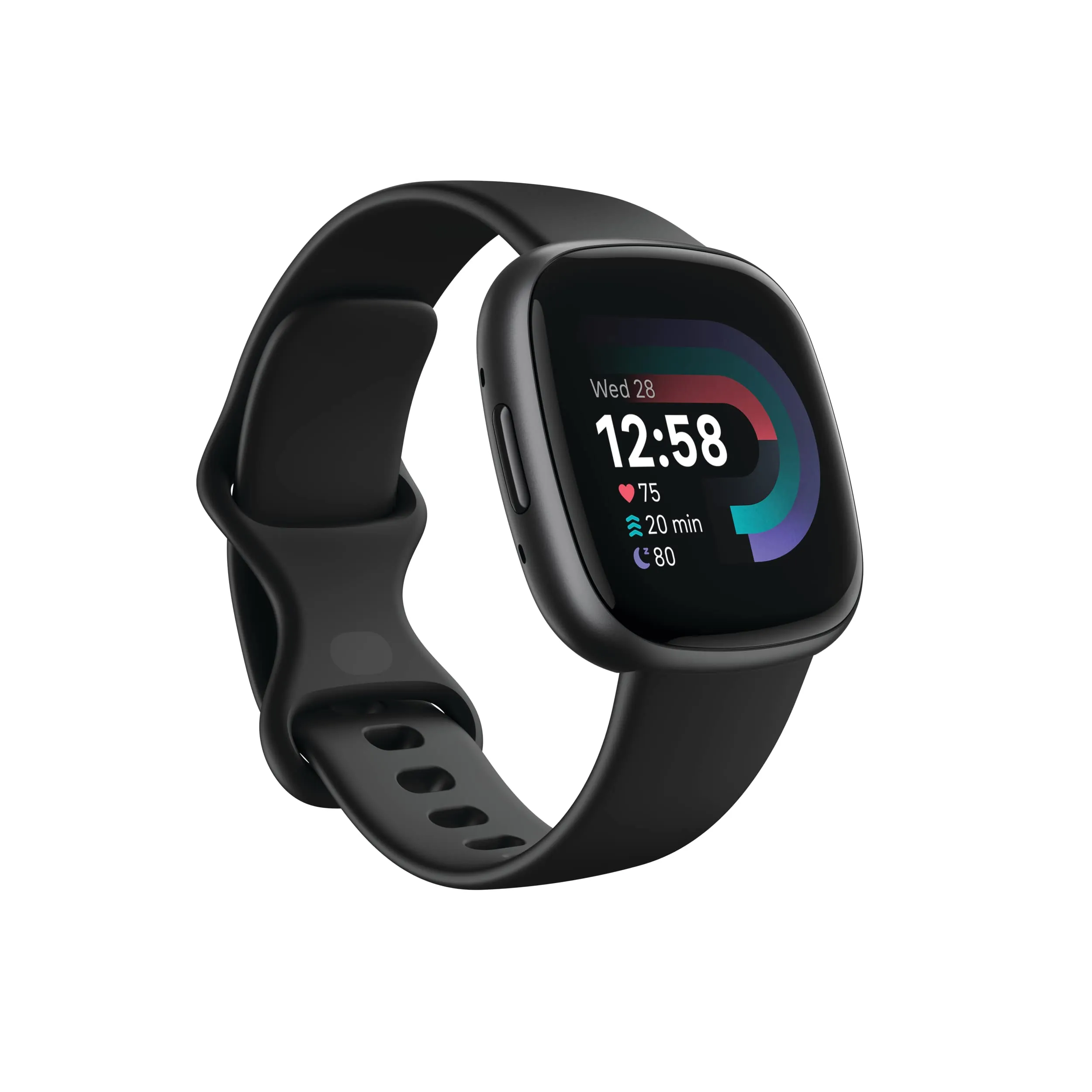 Fitbit Versa 4 Fitness Watch (Black/Graphite Aluminium) with 6-Month Premium Membership