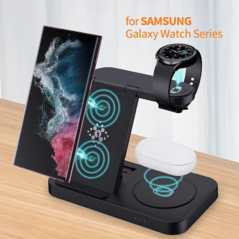 For Samsung Galaxy Watch, 4in1 Wireless Charge, 15W Fast Charging, Wireless Charging Station