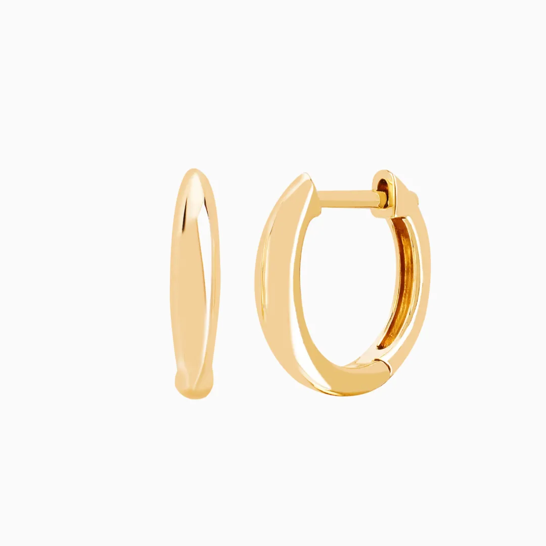 Gold Dome Huggie Earring