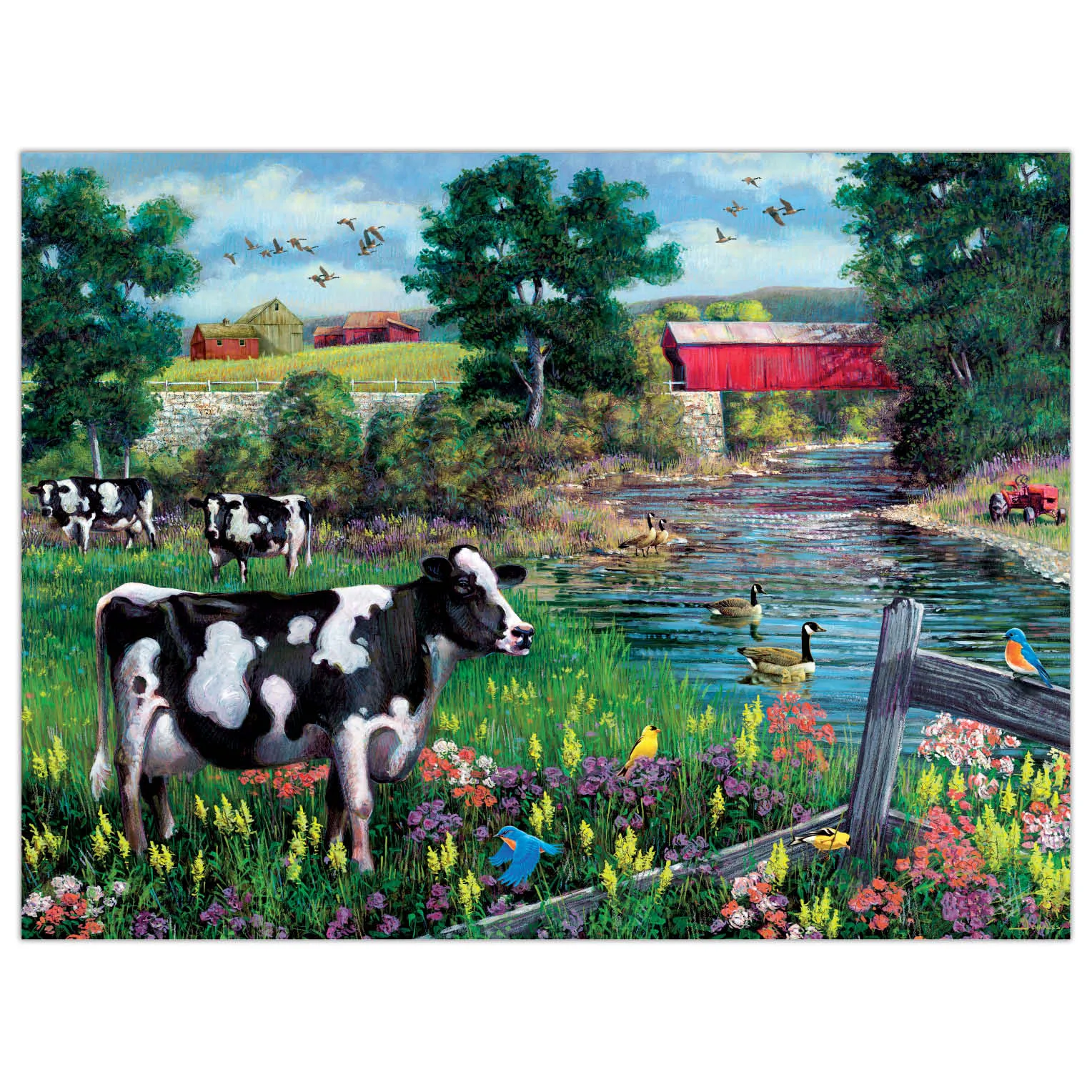 Grazing by the Creek - 500 Piece Jigsaw Puzzle