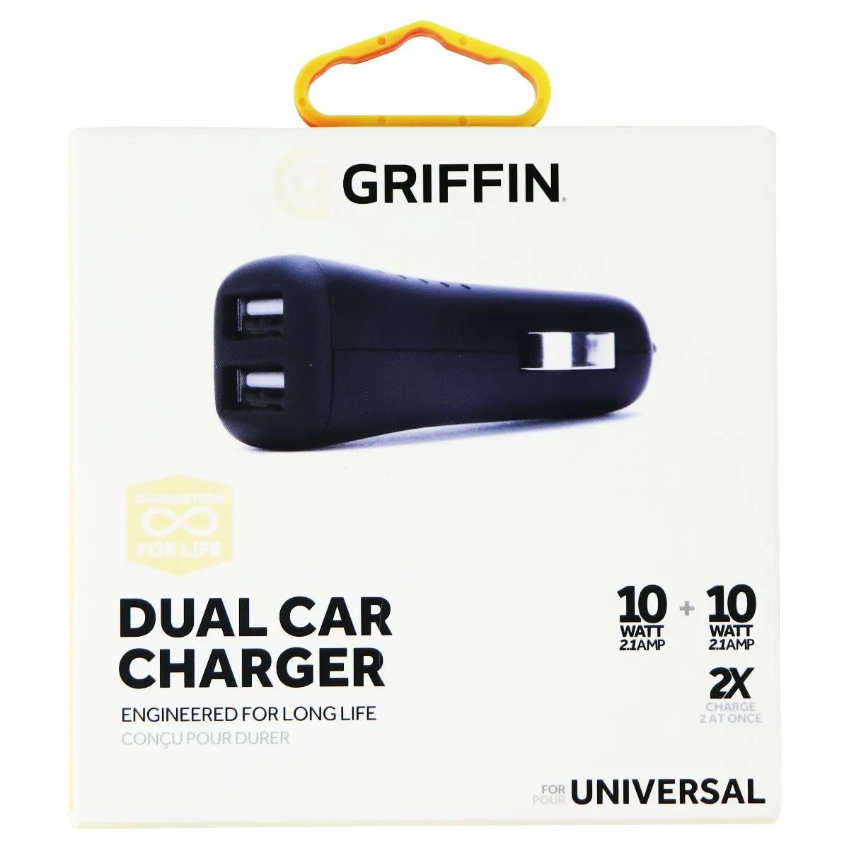 Griffin Universal Dual (2.1-Amp) USB Car Charger - Black