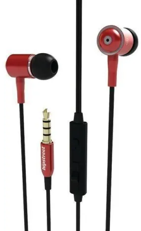 Hipstreet HS-EBHIPBUDZ-RD HipBudz In-Ear Headphones (Red)