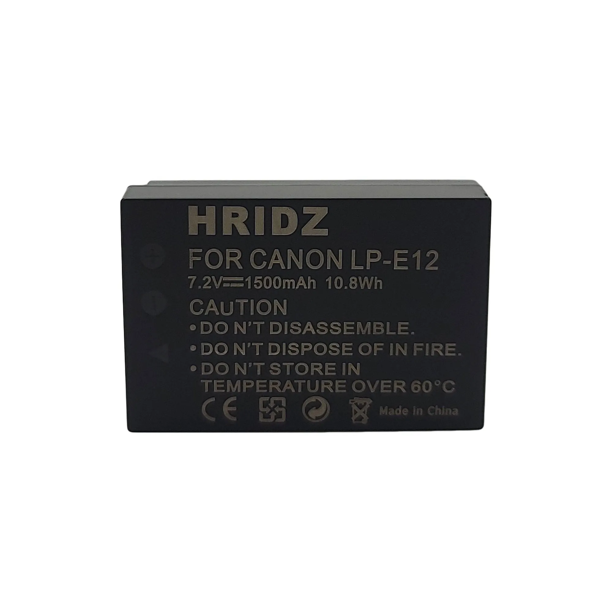 Hridz 2-Pack LP-E12 Battery Combo Pack for Canon EOS M M2 M10 M50 M100 M200 SL1 SX70 HS