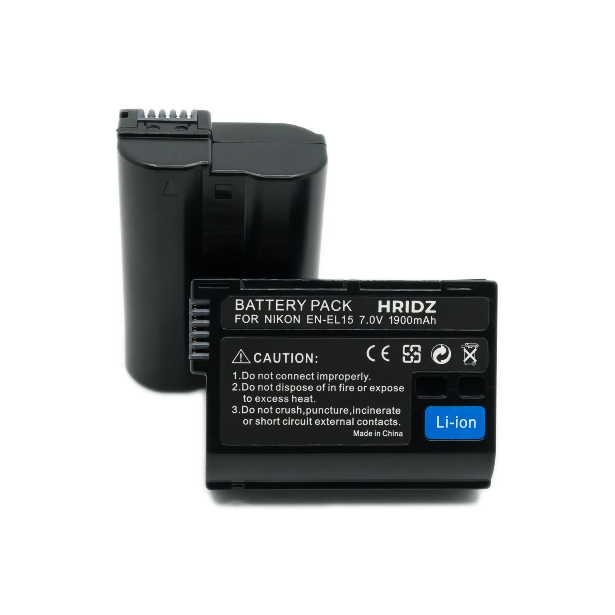 Hridz EN-EL15 Battery Pack for Nikon Z8 Z6 Z7 D780 D500 D600 D610 D750 D800 D810 D850