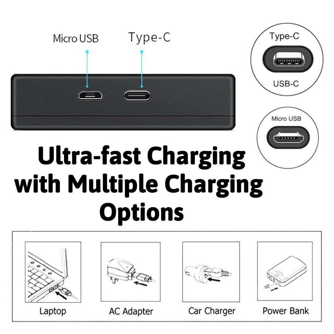 Hridz EN-EL15 Dual Battery Charger for Nikon Z8 Z7 Z6 D780 D500 D600 D750 D810 D850